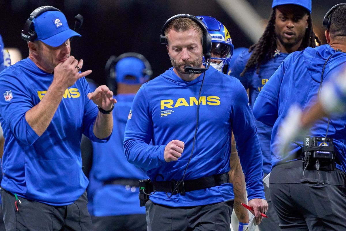 Los Angeles Rams head coach Sean McVay looks on during an NFL football game against the Atlanta Falcons, on Monday, December 29, 2025 in Atlanta, Geor. Los Angeles Rams head coach Sean McVay looks on during an NFL football game against the Atlanta Falcons, on Monday, December 29, 2025 in Atlanta, Geor.