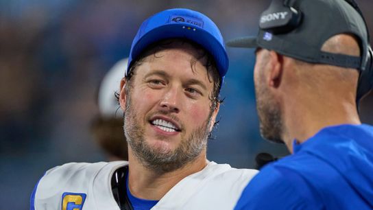 Stafford "good to go" despite spraining finger in win against Panthers taken at Rams' Practice Facility (Los Angeles Rams)