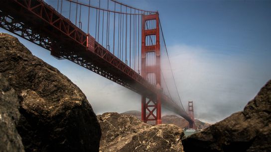 The Golden Gate Bridge as seen from Fort Point in San Francisco on Aug. 9, 2018. 