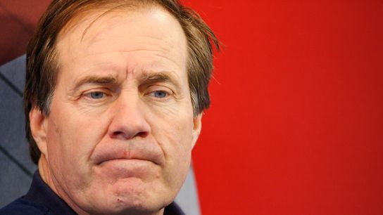 New England Patriots head coach Bill Belichick answers questions during Media Day at The University of Phoenix Stadium. The New England Patriots will face the New York Giants Sunday February 3, 2008.