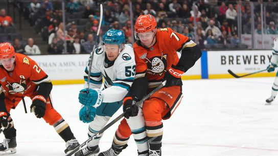 TST Images: Sharks beat Ducks, 5-4, at Honda Center taken at Honda Center (Anaheim Ducks)