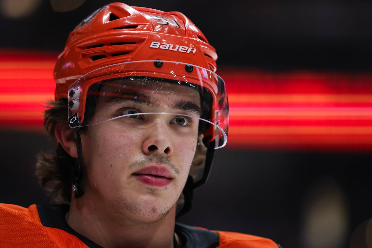 Anaheim Ducks defenseman Olen Zellweger (51) looks off during the NHL game against the New York Rangers, Monday January 19th, 2026 at Honda Center in Anaheim, Calif. Anaheim Ducks defenseman Olen Zellweger (51) looks off during the NHL game against the New York Rangers, Monday January 19th, 2026 at Honda Center in Anaheim, Calif.