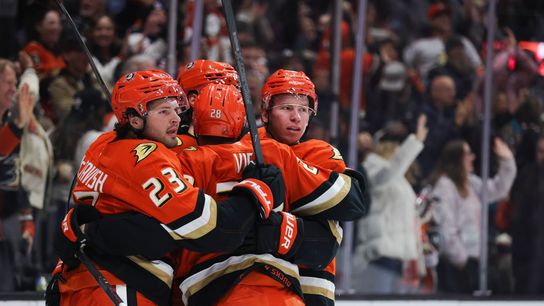 Quenneville makes NHL history as Ducks rally past Oilers for his 1,000th win taken at Honda Center (Anaheim Ducks). Photo by Paige Creason - The Sporting Tribune