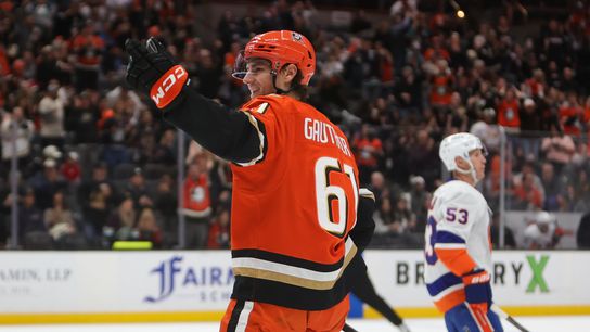 Ducks bounce back with another come back, milestone goals from Gauthier over Islanders taken at Honda Center (Anaheim Ducks). Photo by Darwin Walker - The Sporting Tribune