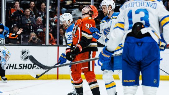 Ducks stifled by St. Louis, shut out to end successful home stretch taken at Honda Center (Anaheim Ducks). Photo by Steven Park - The Sporting Tribune