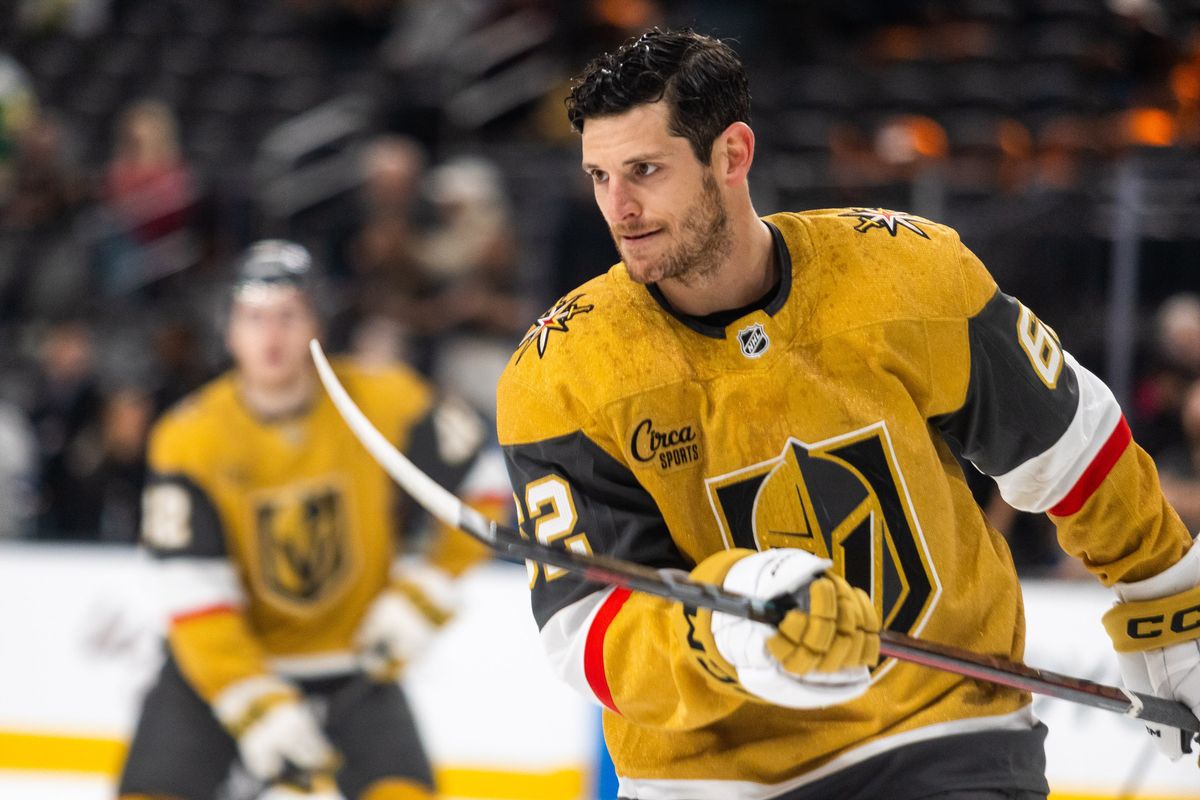 Vegas Golden Knights center Nic Dowd (62) warms up before a NHL game between the Vegas Golden Knights and the Minnesota Wild, Friday March 6, 2026 in Las Vegas, Nev. Vegas Golden Knights center Nic Dowd (62) warms up before a NHL game between the Vegas Golden Knights and the Minnesota Wild, Friday March 6, 2026 in Las Vegas, Nev.
