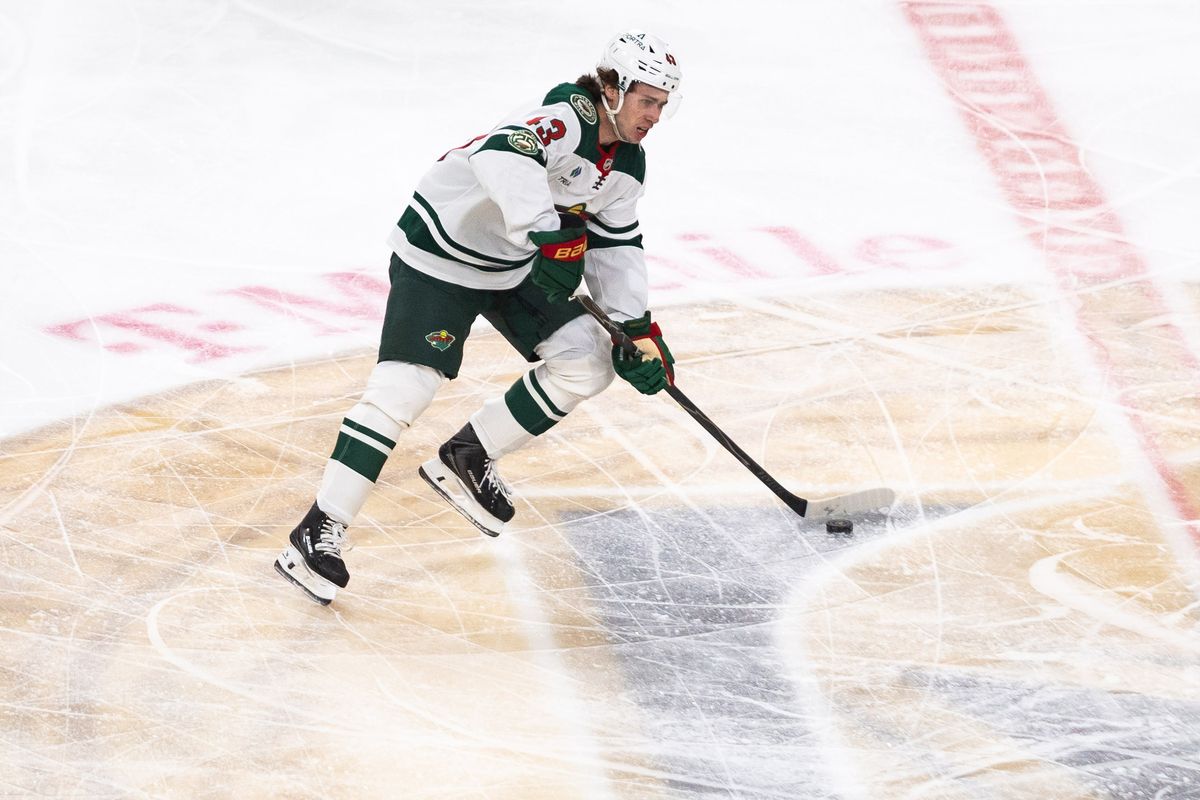 Minnesota Wild defenseman Quinn Hughes (43) skates the puck up center ice during a NHL game between the Vegas Golden Knights and the Minnesota Wild, Friday March 6, 2026 in Las Vegas, Nev. Minnesota Wild defenseman Quinn Hughes (43) skates the puck up center ice during a NHL game between the Vegas Golden Knights and the Minnesota Wild, Friday March 6, 2026 in Las Vegas, Nev.