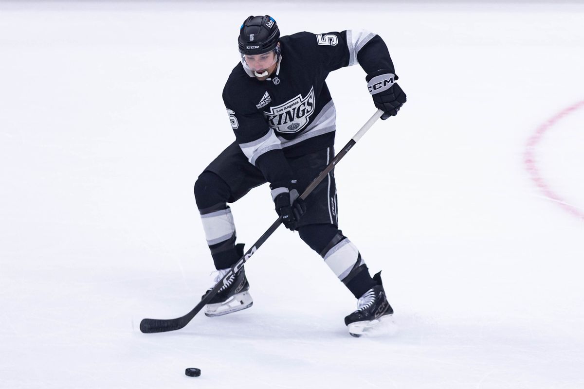 Los Angeles Kings defense Cody Ceci (5) receives a pass during an NHL game against the Ottawa Senators on November 24, 2025 in Los Angeles, Calif. Los Angeles Kings defense Cody Ceci (5) receives a pass during an NHL game against the Ottawa Senators on November 24, 2025 in Los Angeles, Calif.