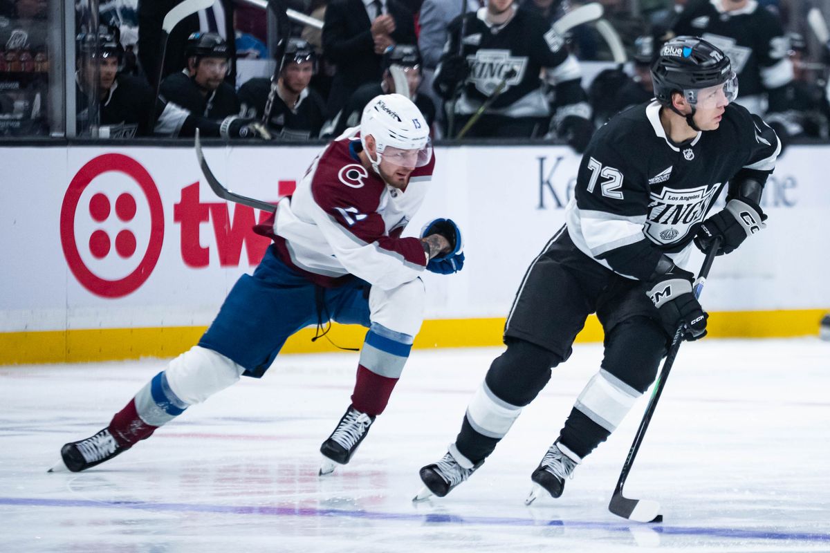 Los Angeles Kings left wing Artemi Panarin (72) looks to pass the puck during an NHL match against the Colorado Avalanche on March 2, 2026 in Los Angeles, California. Los Angeles Kings left wing Artemi Panarin (72) looks to pass the puck during an NHL match against the Colorado Avalanche on March 2, 2026 in Los Angeles, California.
