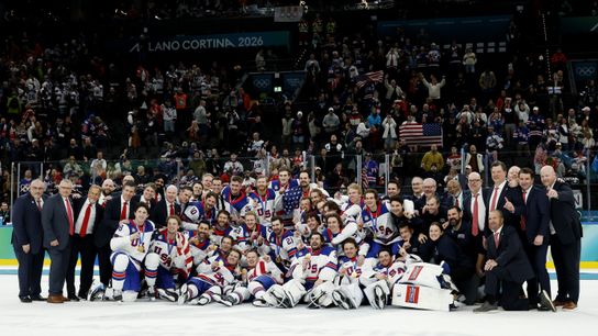 Knights ready to get back to work after Olympics taken In Las Vegas (Vegas Golden Knights). Photo by Geoff Burke-Imagn Images