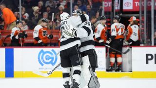 Kings avoid collapse against Flyers with Byfield's OT winner taken at Xfinity Mobile Arena (Los Angeles Kings). Photo by Kyle Ross-Imagn Images