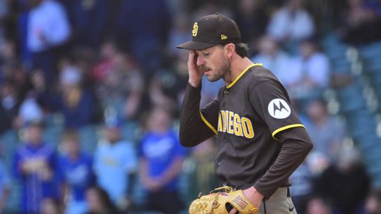 Canning's early exit, hitting woes lead to series loss for Padres in Milwaukee taken at American Family Field (San Diego Padres)