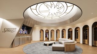 PHOTOS: Sparks announce new $150 million practice facility in El Segundo scheduled to open in 2027 taken in Los Angeles (Los Angeles Sparks)