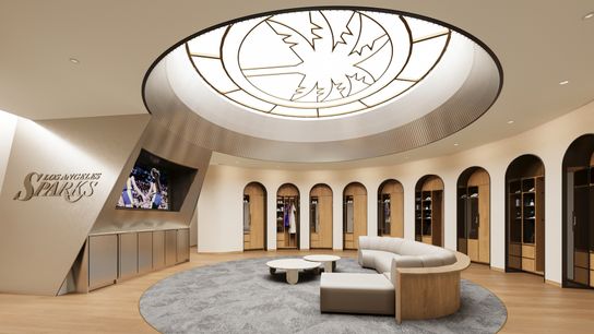 PHOTOS: Sparks announce new $150 million practice facility in El Segundo scheduled to open in 2027 taken in Los Angeles (Los Angeles Sparks)