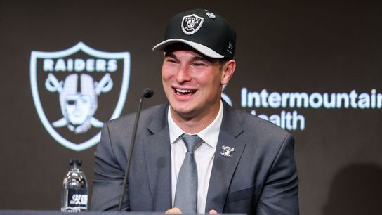 Fernando Mendoza talks about journey to the Raiders taken at Intermountain Health Performance Center (Las Vegas Raiders)