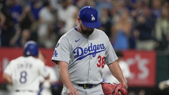 Dodgers’ Yates blows save on walk-off HR in Texas taken at Globe Life Field (Los Angeles Dodgers). Photo by Jim Cowsert-Imagn Images