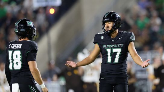 Hawai’i handles Wyoming on Senior Night to reclaim Paniolo Trophy taken at Clarence T.C. Ching Athletics Complex. (Hawaii)