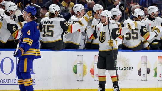 Same old, same old: Knights cannot crawl out of early hole against Sabres taken at KeyBank Center (Vegas Golden Knights)