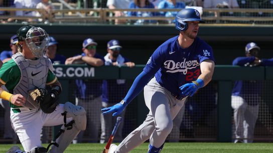 Back in camp, Kyle Tucker focused on timing at the plate taken at Camelback Ranch (Los Angeles Dodgers). Photo by Rick Scuteri-Imagn Images