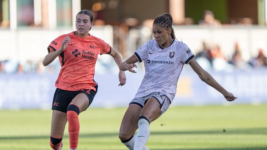 Jónsdóttir pushes Angel City to 3-1 victory over Bay FC taken at PayPal Park (Angel City FC). Photo by Stan Szeto-Imagn Images