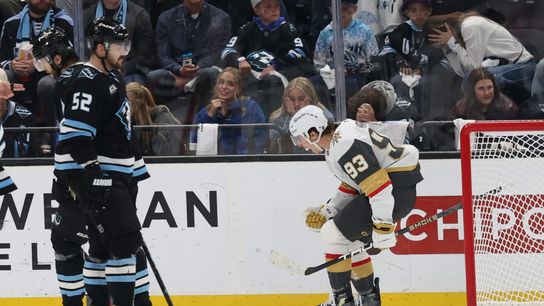 Marner lays playoff demons to rest as Vegas beats Utah taken at Delta Center (Vegas Golden Knights)