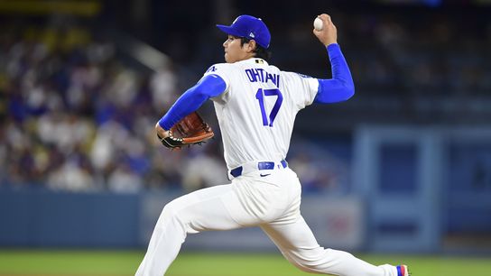 Los Angeles Dodgers two-way player Shohei Ohtani (17) delivers in the fifth inning against the San Francisco Giants at Dodger Stadium. Los Angeles Dodgers two-way player Shohei Ohtani (17) delivers in the fifth inning against the San Francisco Giants at Dodger Stadium.