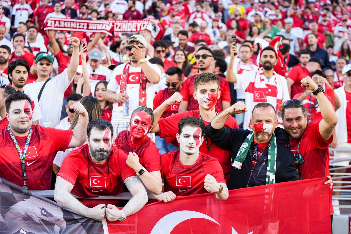 Turkiye fans during a 2026 FIFA World Cup match against Paraguay, Friday June 19th, 2026 in Santa Clara, Calif. Turkiye fans during a 2026 FIFA World Cup match against Paraguay, Friday June 19th, 2026 in Santa Clara, Calif.