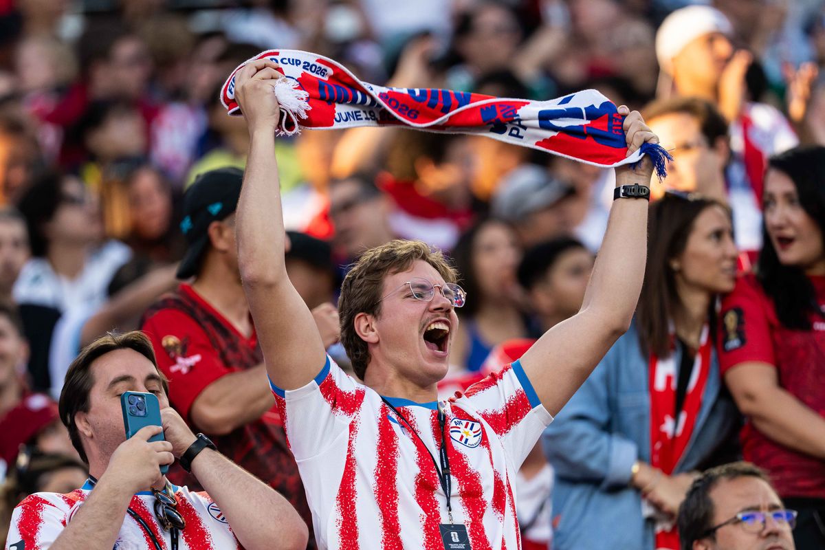 Paraguay fans during a 2026 FIFA World Cup match against Turkiye, Friday June 19th, 2026 in Santa Clara, Calif. Paraguay fans during a 2026 FIFA World Cup match against Turkiye, Friday June 19th, 2026 in Santa Clara, Calif.