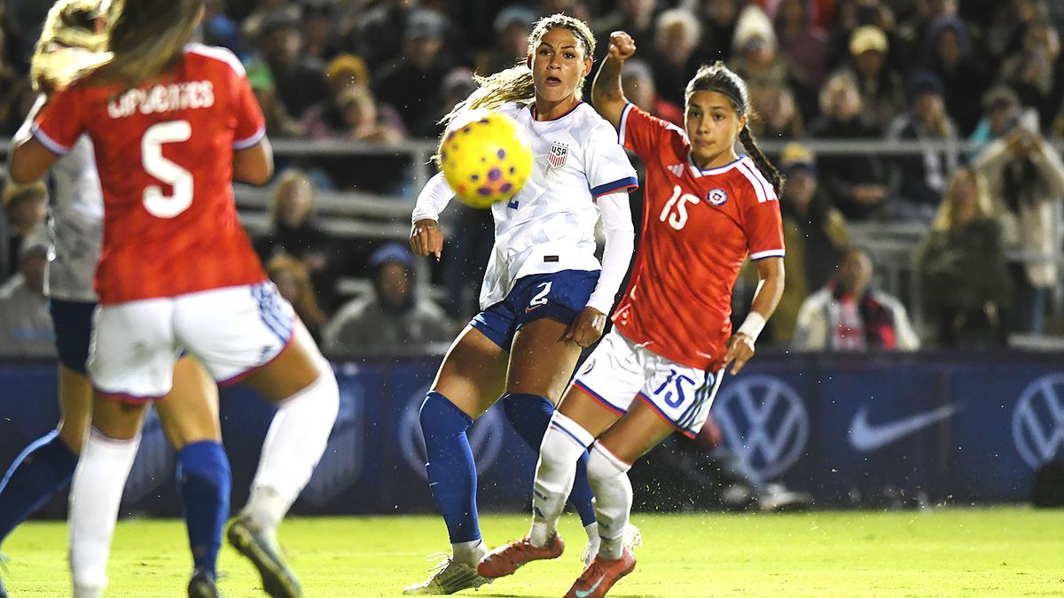 Trinity Rodman #2 of the United States scores a goal during the international friendly match between Chile Women’s national team and the United States of America Women’s national team at Harder Stadium on January 27, 2026 in Santa Barbara, California. USA defeated Chile 5-0. Trinity Rodman #2 of the United States scores a goal during the international friendly match between Chile Women’s national team and the United States of America Women’s national team at Harder Stadium on January 27, 2026 in Santa Barbara, California. USA defeated Chile 5-0.