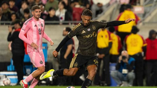 Denis Bouanga signs with LAFC through 2028 taken at BMO Stadium (LAFC). Photo by John Panganiban-The Sporting Tribune