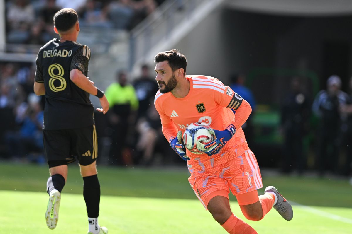 LAFC goalkeeper Hugo Lloris (1) hold on to the ball after making a save during an MLS game between LAFC and San Jose Earthquakes on Sunday, April 19, 2026 at BMO Stadium In Los Angeles Calif at BMO Stadium in Los Angeles Calif LAFC goalkeeper Hugo Lloris (1) hold on to the ball after making a save during an MLS game between LAFC and San Jose Earthquakes on Sunday, April 19, 2026 at BMO Stadium In Los Angeles Calif at BMO Stadium in Los Angeles Calif