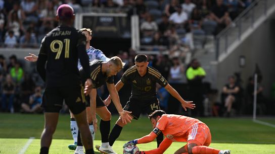 LAFC goalkeeper Hugo Lloris (1) makes a save during an MLS game between LAFC and San Jose Earthquakes on Sunday, April 19, 2026 at BMO Stadium In Los Angeles Calif at BMO Stadium in Los Angeles Calif LAFC goalkeeper Hugo Lloris (1) makes a save during an MLS game between LAFC and San Jose Earthquakes on Sunday, April 19, 2026 at BMO Stadium In Los Angeles Calif at BMO Stadium in Los Angeles Calif