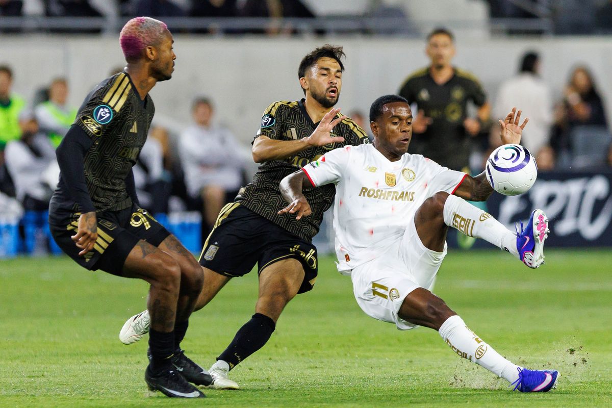 Telinho #11 of Toluca FC receives the ball during a CONCACAF Champions Cup Semifinal match against LAFC on April 29, 2026 at BMO Stadium in Los Angeles, California. Telinho #11 of Toluca FC receives the ball during a CONCACAF Champions Cup Semifinal match against LAFC on April 29, 2026 at BMO Stadium in Los Angeles, California.