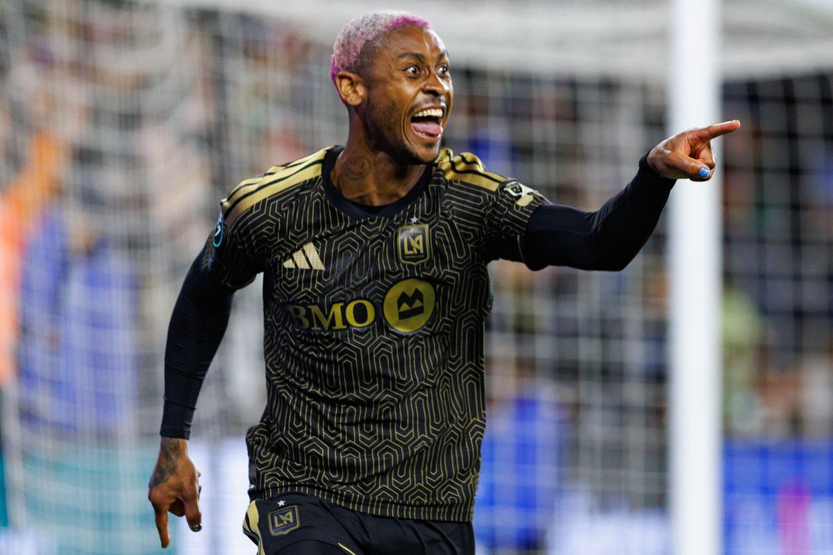 Nkosi Tafari #91 of LAFC celebrates after scoring a goal during a CONCACAF Champions Cup Semifinal match against Toluca FC on April 29, 2026 at BMO Stadium in Los Angeles, California. Nkosi Tafari #91 of LAFC celebrates after scoring a goal during a CONCACAF Champions Cup Semifinal match against Toluca FC on April 29, 2026 at BMO Stadium in Los Angeles, California.