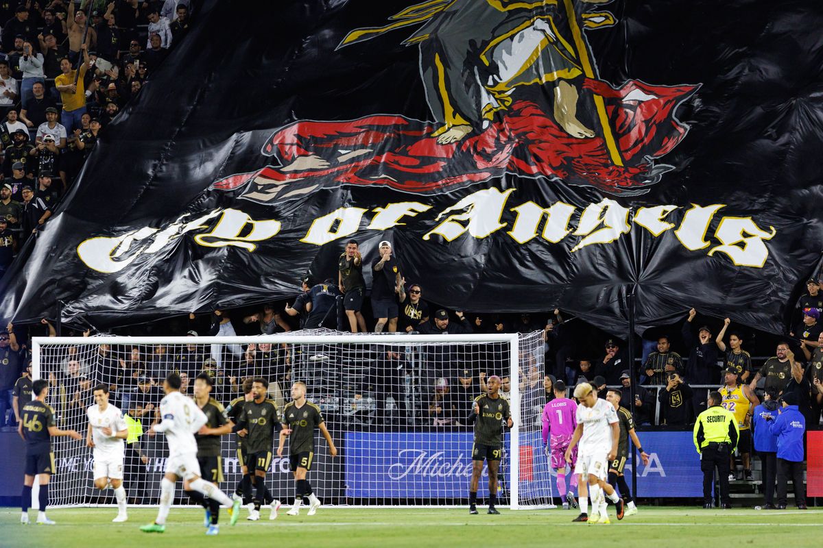 A general view of the LAFC 3252 section during a CONCACAF Champions Cup Semifinal match between LAFC and Toluca FC on April 29, 2026 at BMO Stadium in Los Angeles, California. A general view of the LAFC 3252 section during a CONCACAF Champions Cup Semifinal match between LAFC and Toluca FC on April 29, 2026 at BMO Stadium in Los Angeles, California.