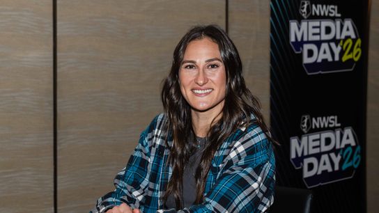 Denver Summit FC defender Kayleigh Hurtz, poses for a portrait during NWSL Media Day at Westin Bonaventure on January 28th, 2026 in Los Angeles, California. Denver Summit FC defender Kayleigh Hurtz, poses for a portrait during NWSL Media Day at Westin Bonaventure on January 28th, 2026 in Los Angeles, California.