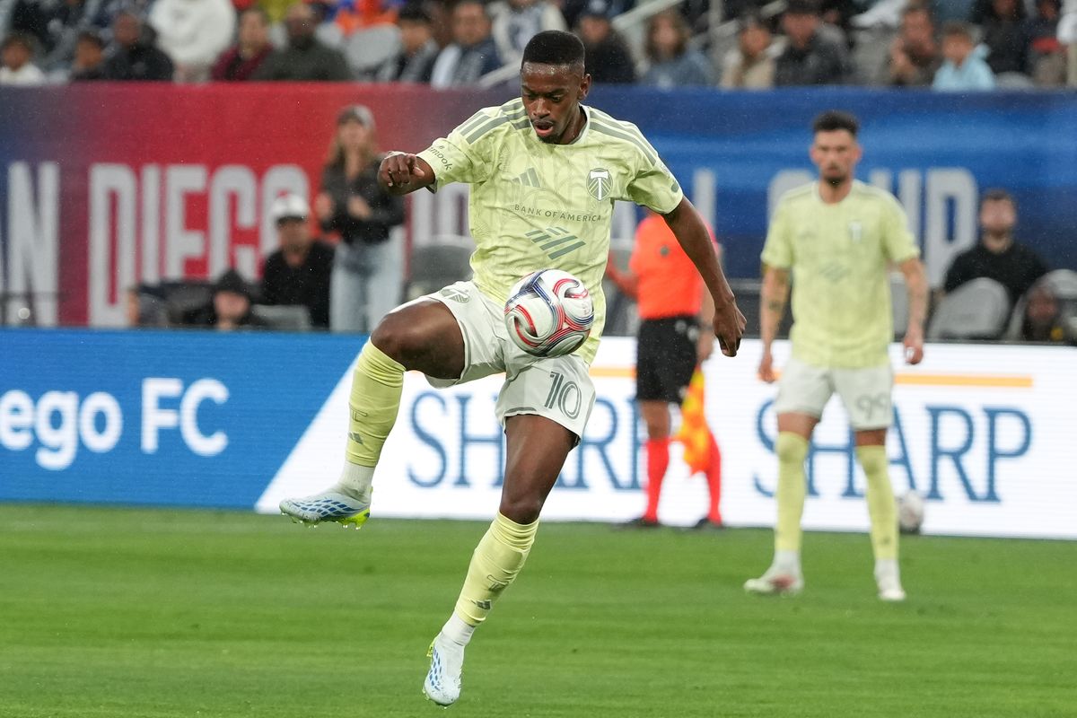 Portland Timbers midfielder David Da Costa (10) controls the ball during an MLS soccer game against the San Diego FC, Saturday April 25, 2026 in San Diego, California. Portland Timbers midfielder David Da Costa (10) controls the ball during an MLS soccer game against the San Diego FC, Saturday April 25, 2026 in San Diego, California.