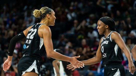 TST Images: Aces defeat Storm, 101-91, in Las Vegas taken at Michelob ULTRA Arena (Las Vegas Aces)