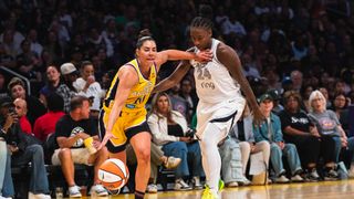 Sparks play Aces at home in 2025 season finale taken at Crypto.com Arena (Los Angeles Sparks). Photo by John Panganiban-The Sporting Tribune