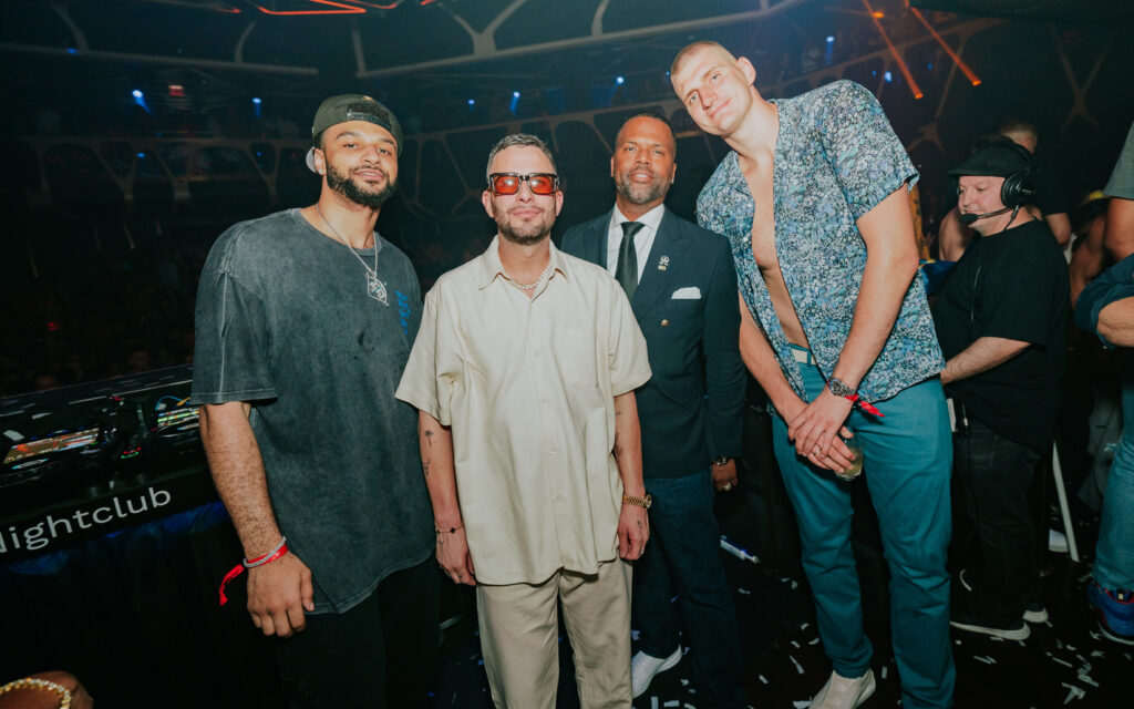 The Denver Nuggets flew to Las Vegas after their championship parade to continue their party at Hakkasan inside the MGM Grand Hotel & Casino.